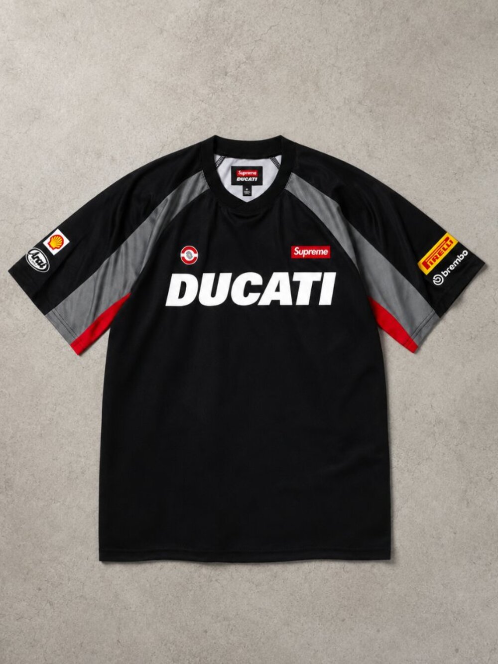 Supreme x Ducati Soccer Jersey Black 24SS Shirt - Like New